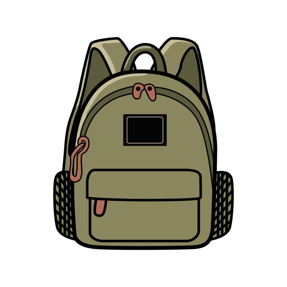 Stylish Backpack Clip Art for Creative Projects and Designs vector