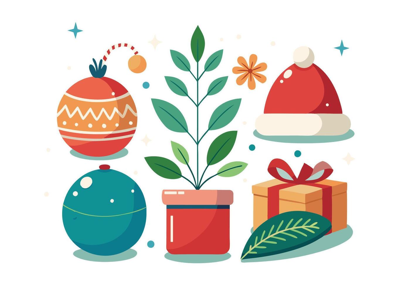 Christmas elements in modern minimalist geometric style.Xmas backgrounds with geometrical patterns, stars and abstract elements. vector
