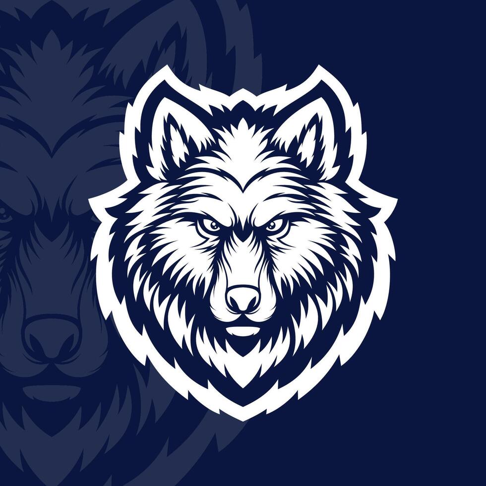 Fox head mascot esport logo vector