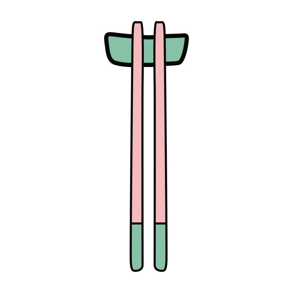 Sushi Sticks Clip Art for Delicious Japanese Cuisine vector