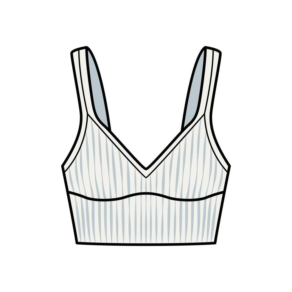 Stylish Female Top Clip Art for Fashion and Design vector