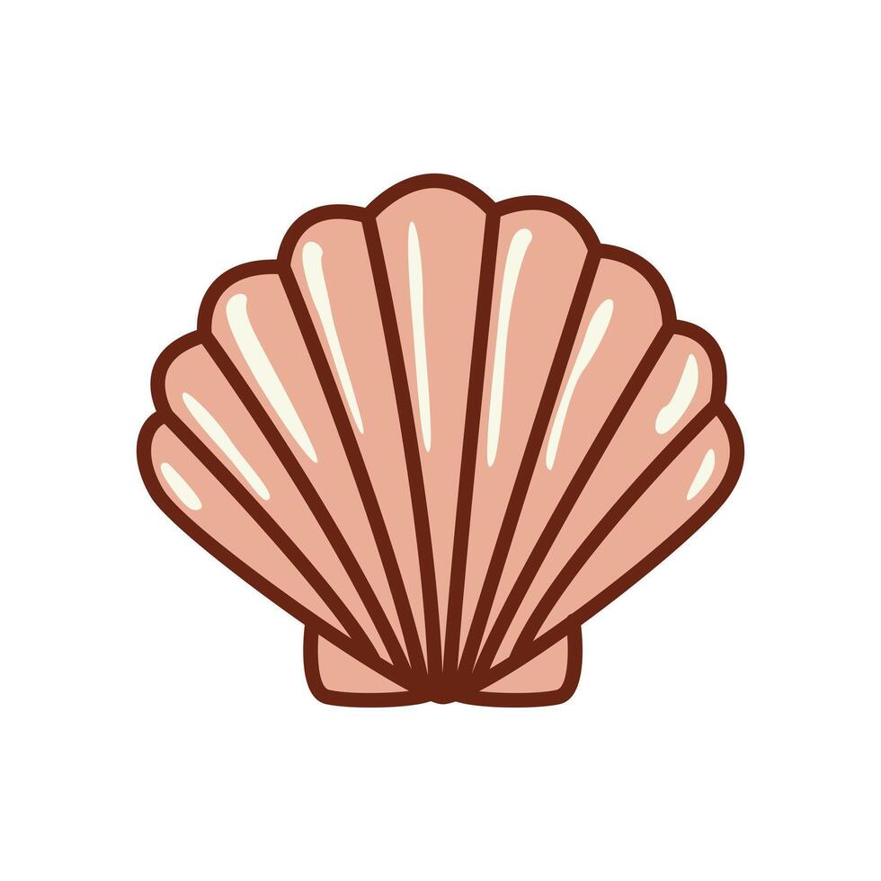 Beautiful Seashell Clip Art for Ocean and Beach Themes vector