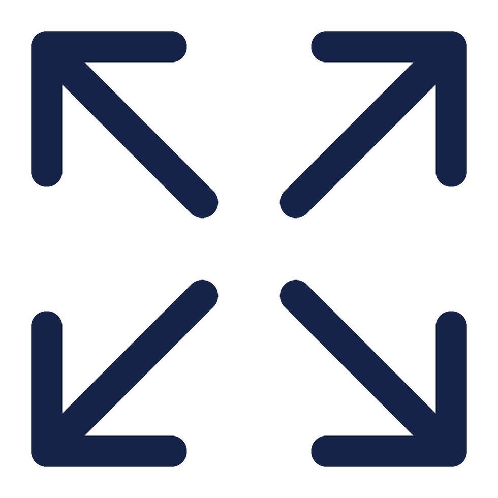 A blue arrow pointing to the left and right vector