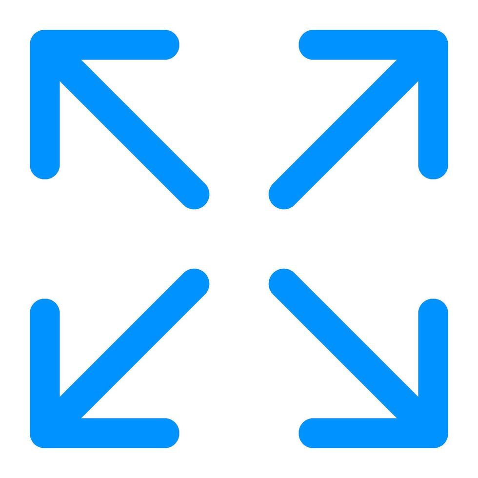 A blue arrow pointing to the left and right vector