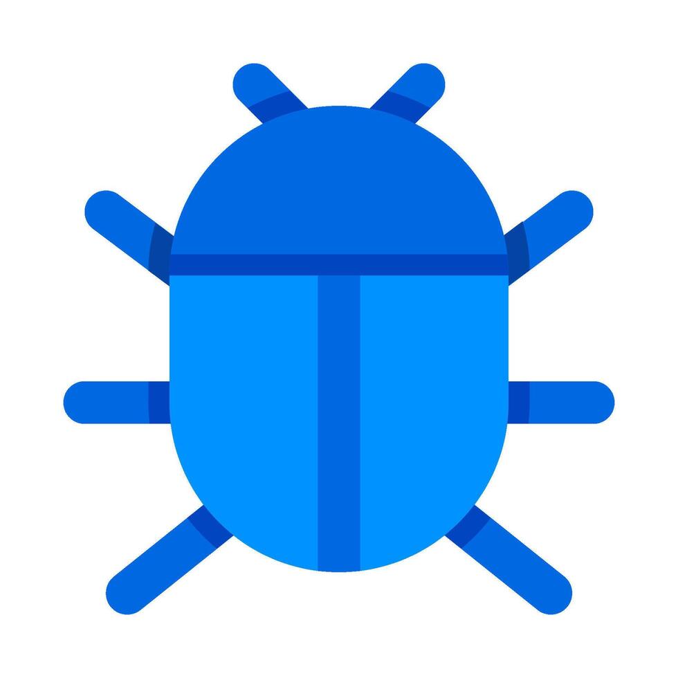 A blue bug icon on a white background vector