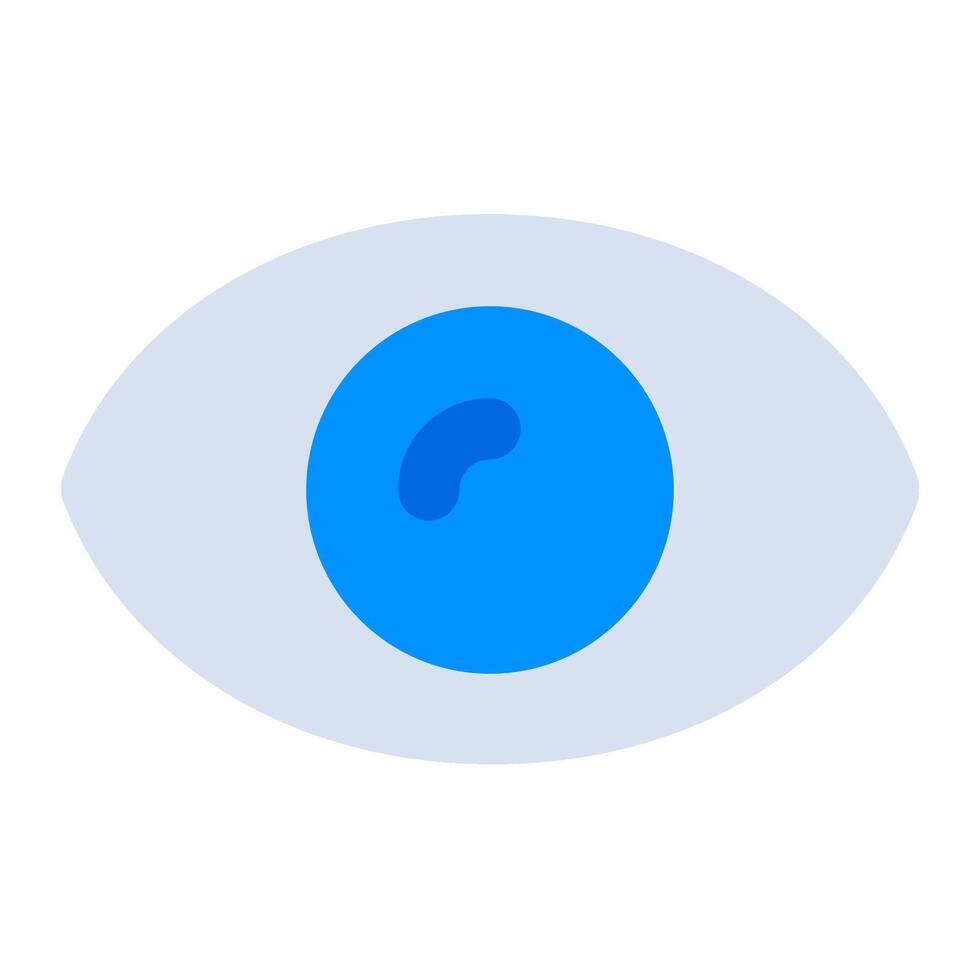 A blue eye with a white circle in the center vector