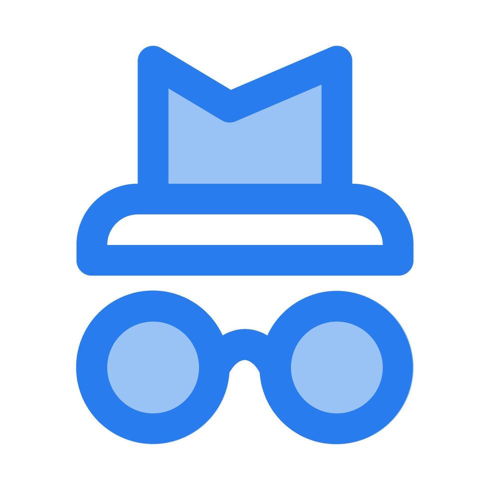 A hat and glasses icon vector