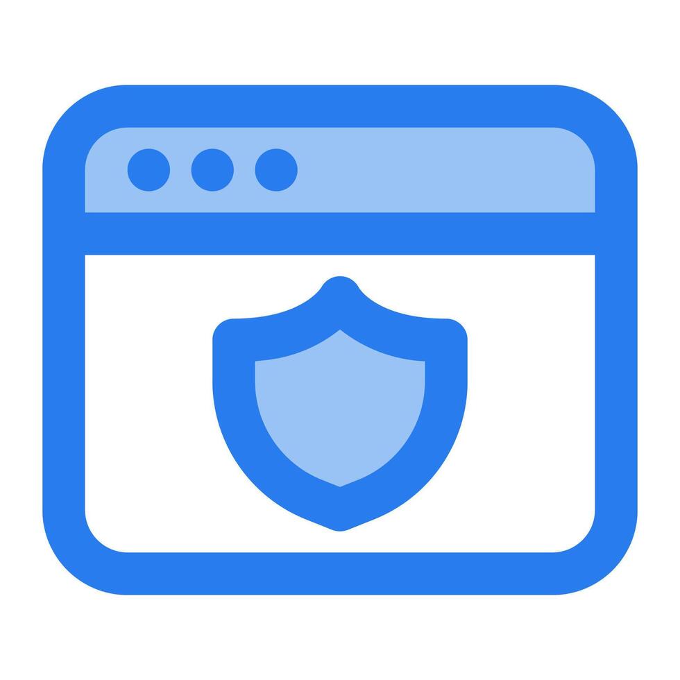 A blue shield icon on a white background vector