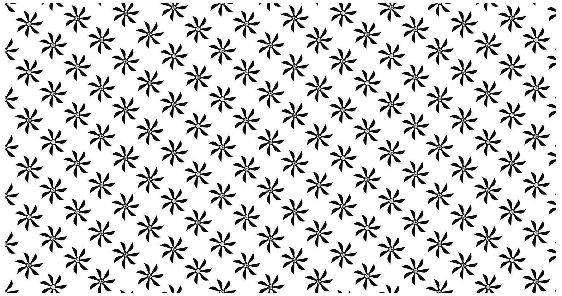 Seamless repeat pattern Randomly placed flowers. vector