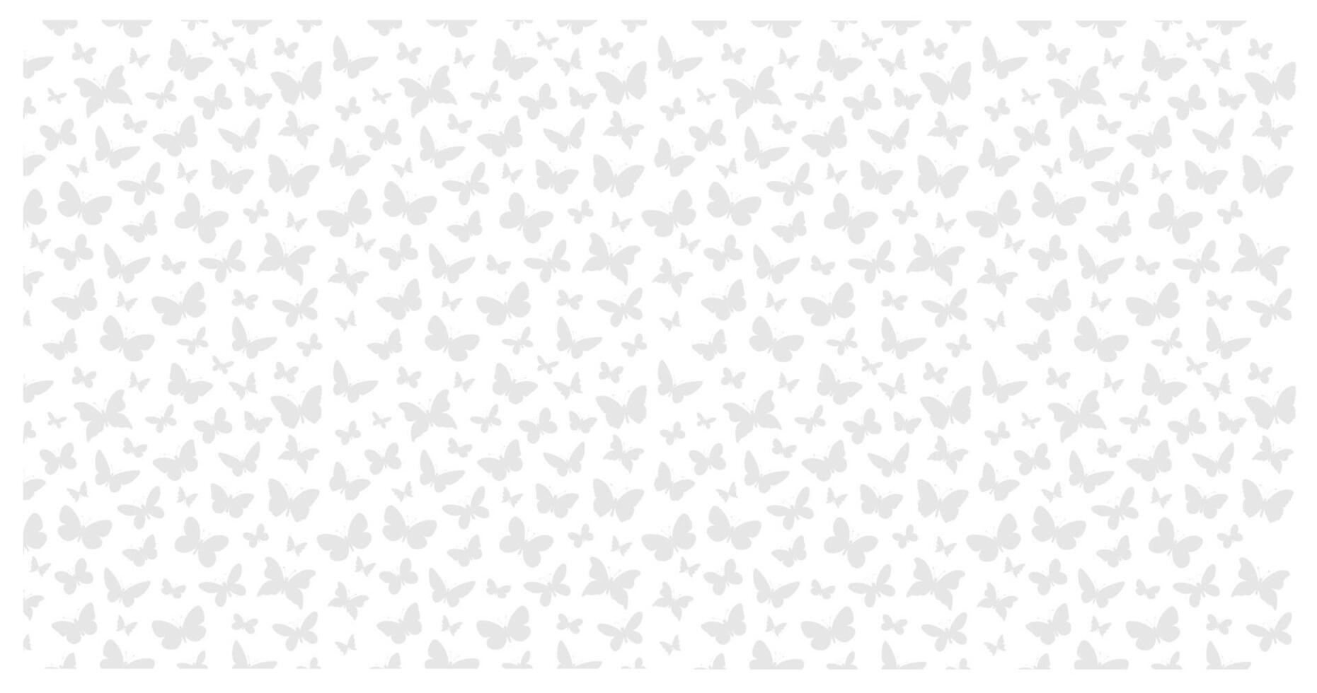 Seamless light gray butterfly's pattern. vector