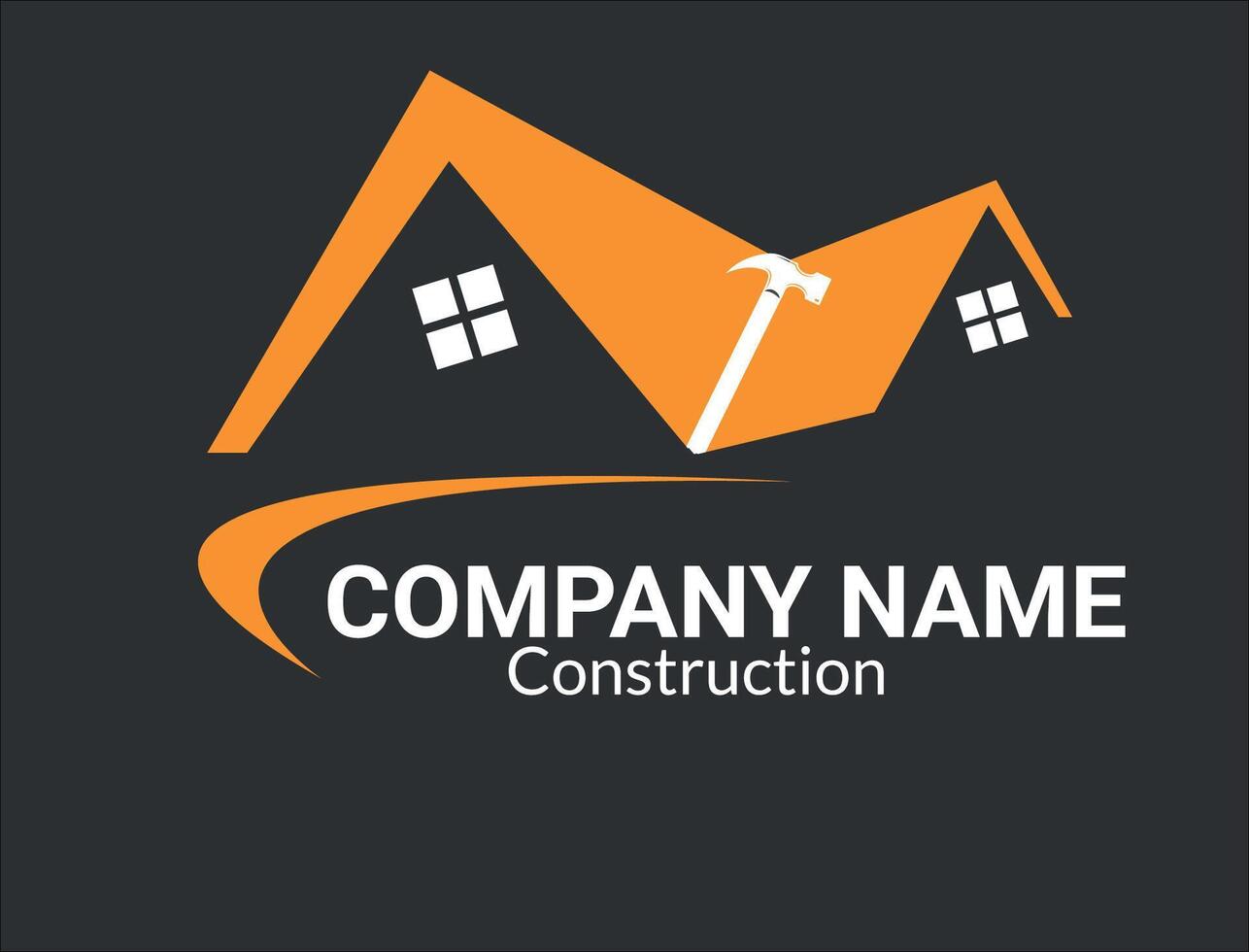Unique construction logo vector