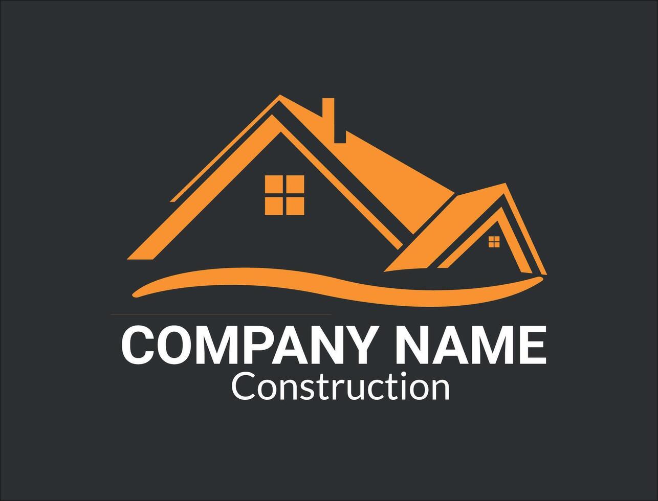 Trendy Real Estate Logo Design vector