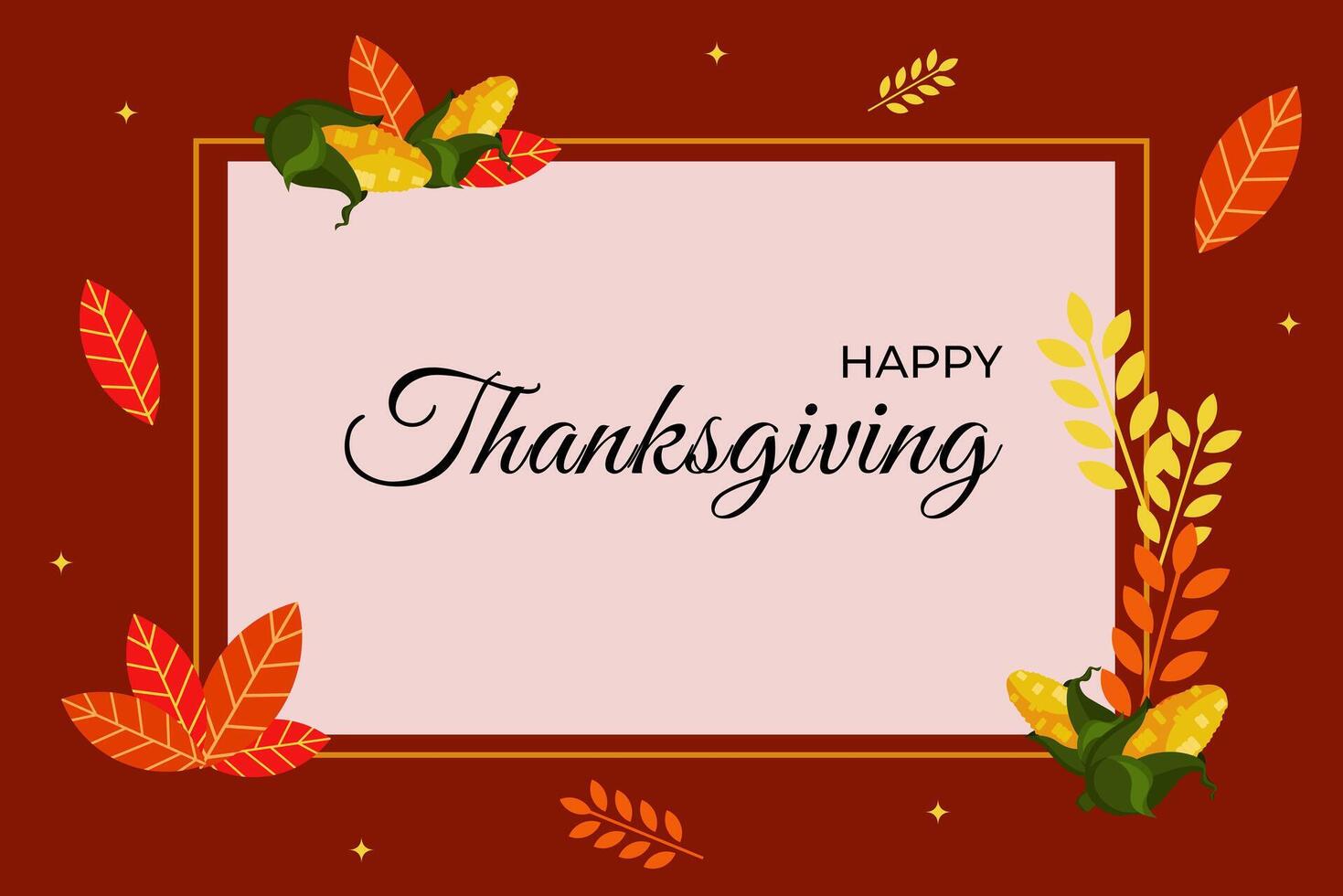 simple thanksgiving template vector