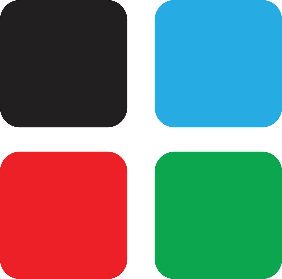 Square buttons icons . Blank colorful square buttons isolated on white background . vector