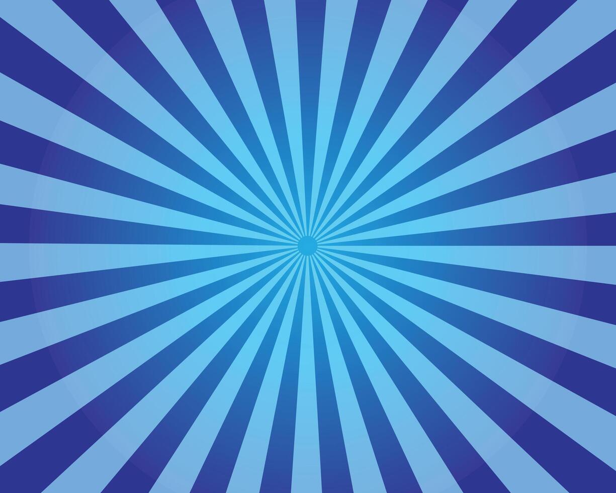 Blue starburst pattern . Abstract starburst background . Blue rays pattern . illustration vector