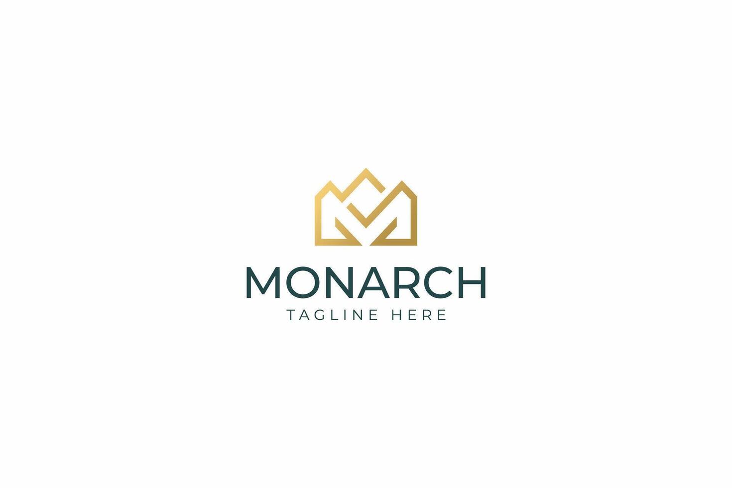 Elegant Monarch Logo Design for Premium Branding with Abstract Letter M and Crown Concept vector