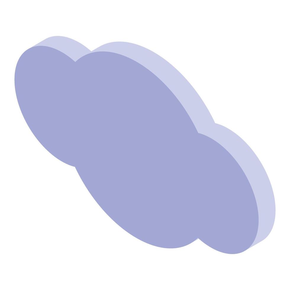 Light purple cloud floating in the sky in isometric view vector