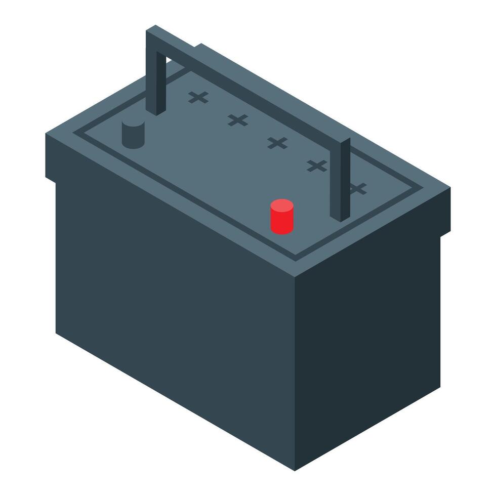 Car battery providing electrical power for vehicle systems vector