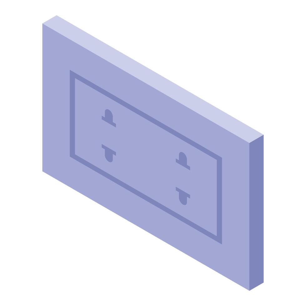 Double electrical outlet providing power in a modern home vector