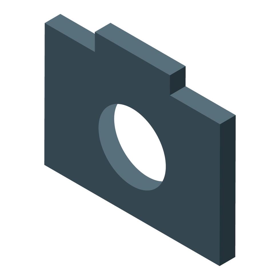 Dark gray camera icon showing photography and image capture vector