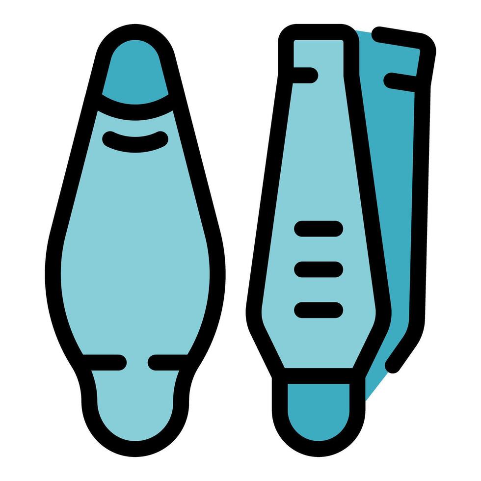 Nail polish bottles showing manicure and pedicure services vector