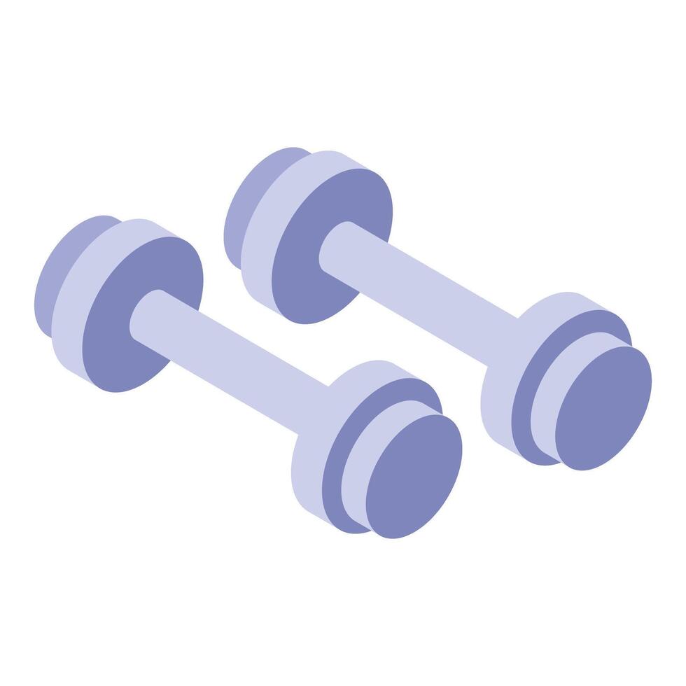 Two dumbbells for bodybuilding training representing healthy lifestyle vector