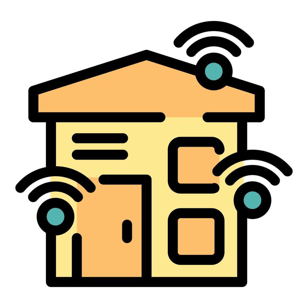 Smart home automation system controlling house devices remotely vector