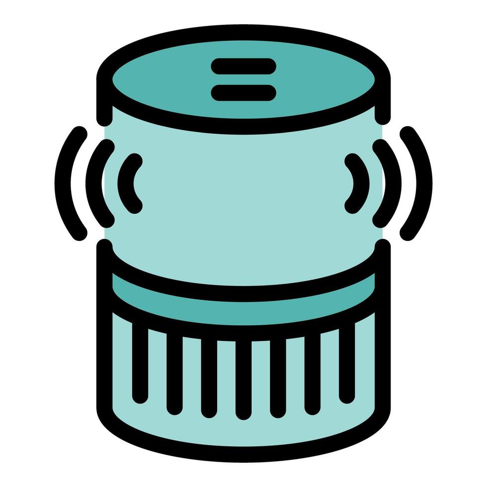 Smart voice assistant listening for commands icon vector