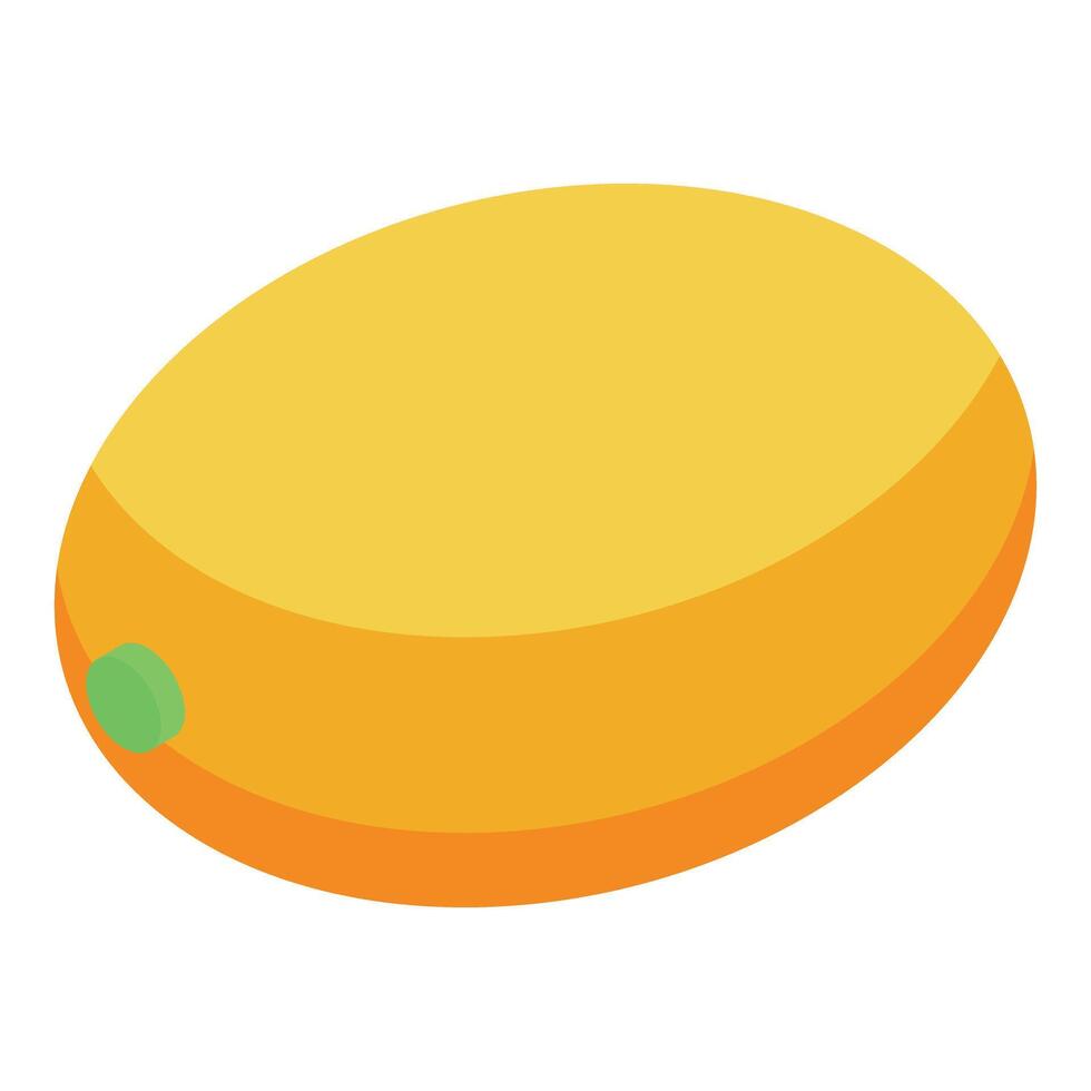 Fresh ripe mango fruit isometric view showing delicious tropical food vector