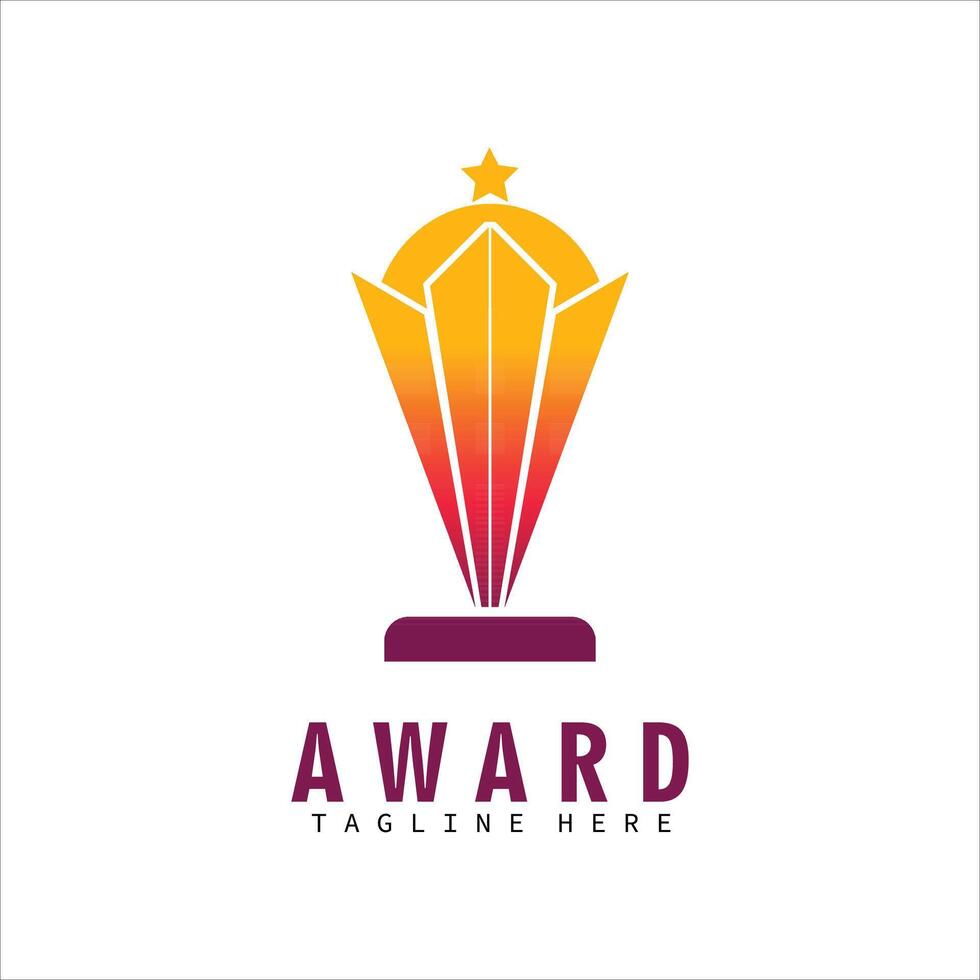 trophy logo design trophy logo for tournament winners and championship awards vector
