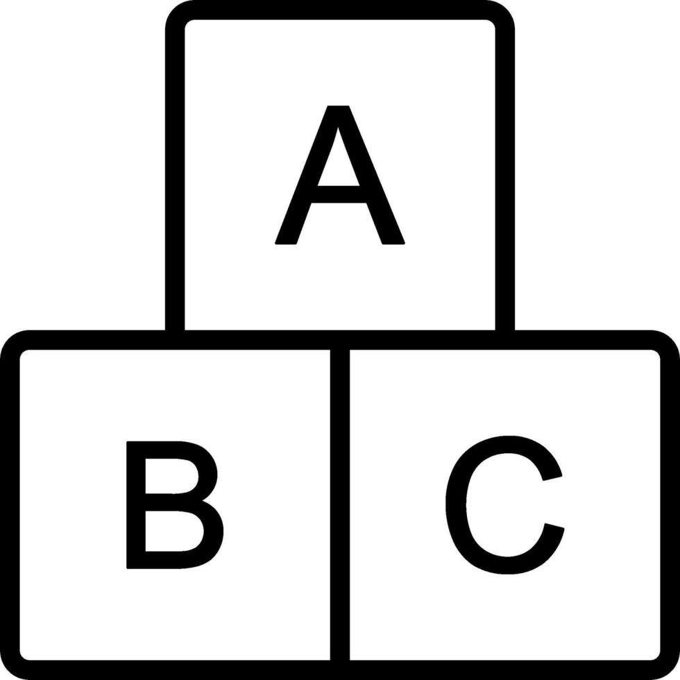 Abc blocks clipart vector