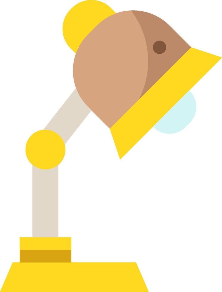 A lamp with a yellow base and a yellow bulb vector