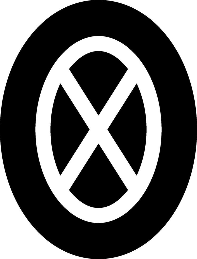 An x symbol in a black circle vector