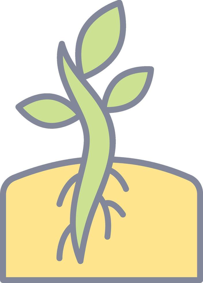 A plant with a sprout on top of a square vector