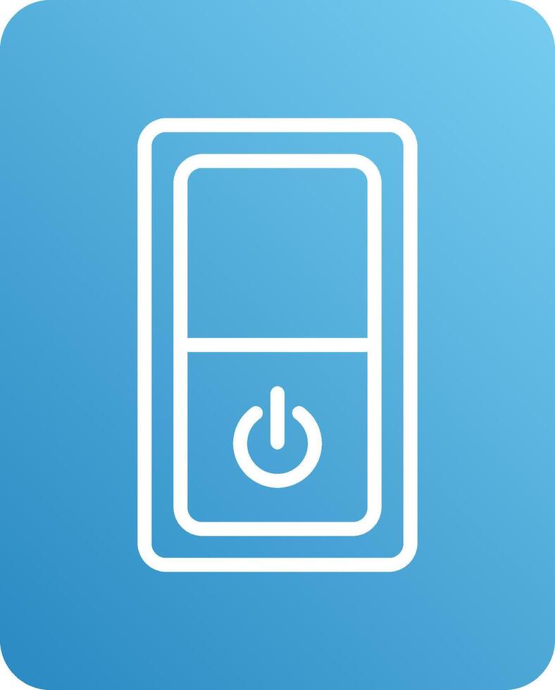 A white button with an image of a light switch vector