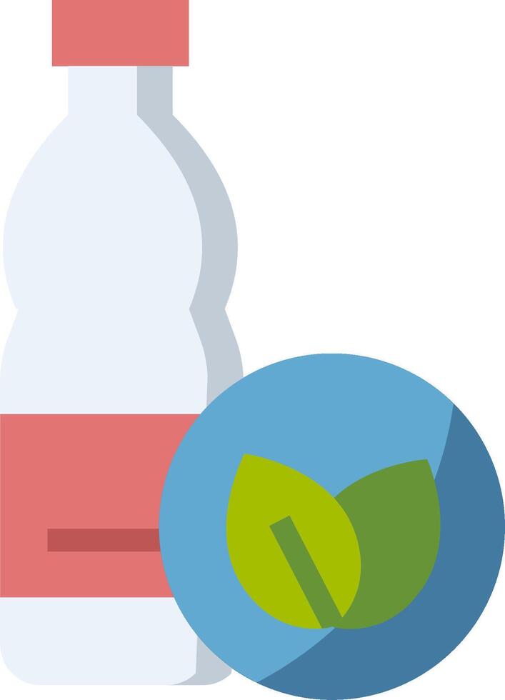 A bottle of water and a leaf vector