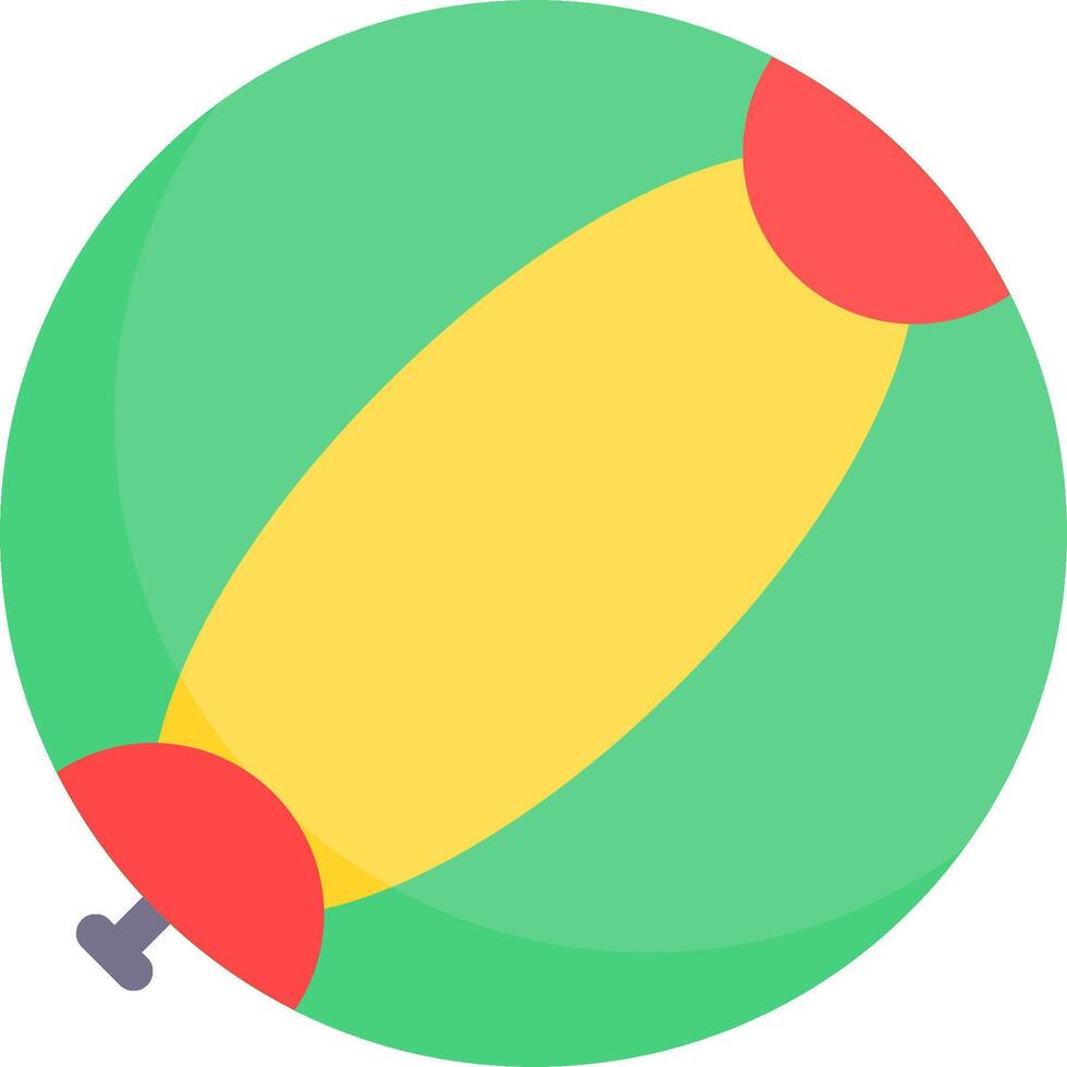 A green and yellow ball with a red dot vector
