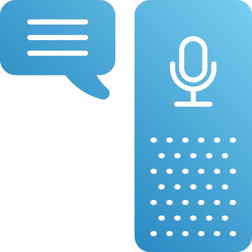 A microphone and speech bubbles icon vector