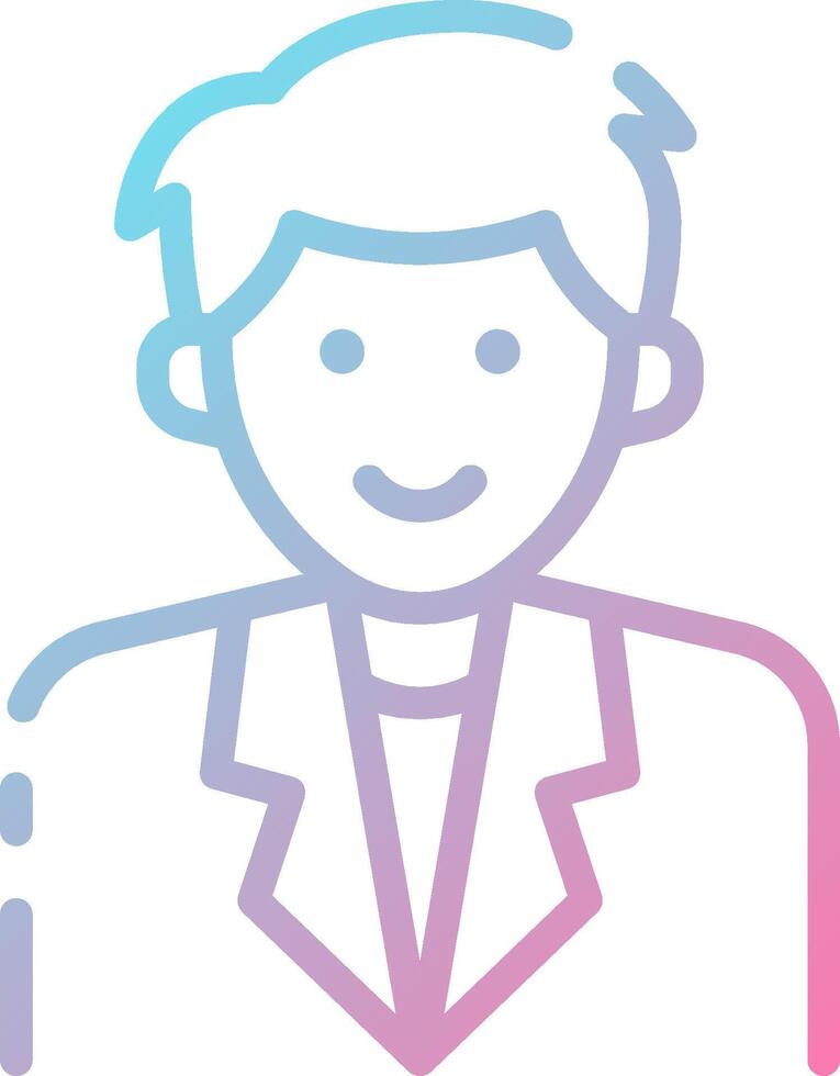 A man in a suit and tie icon vector