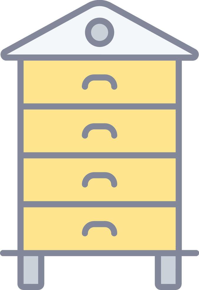 A bee hive on a shelf vector