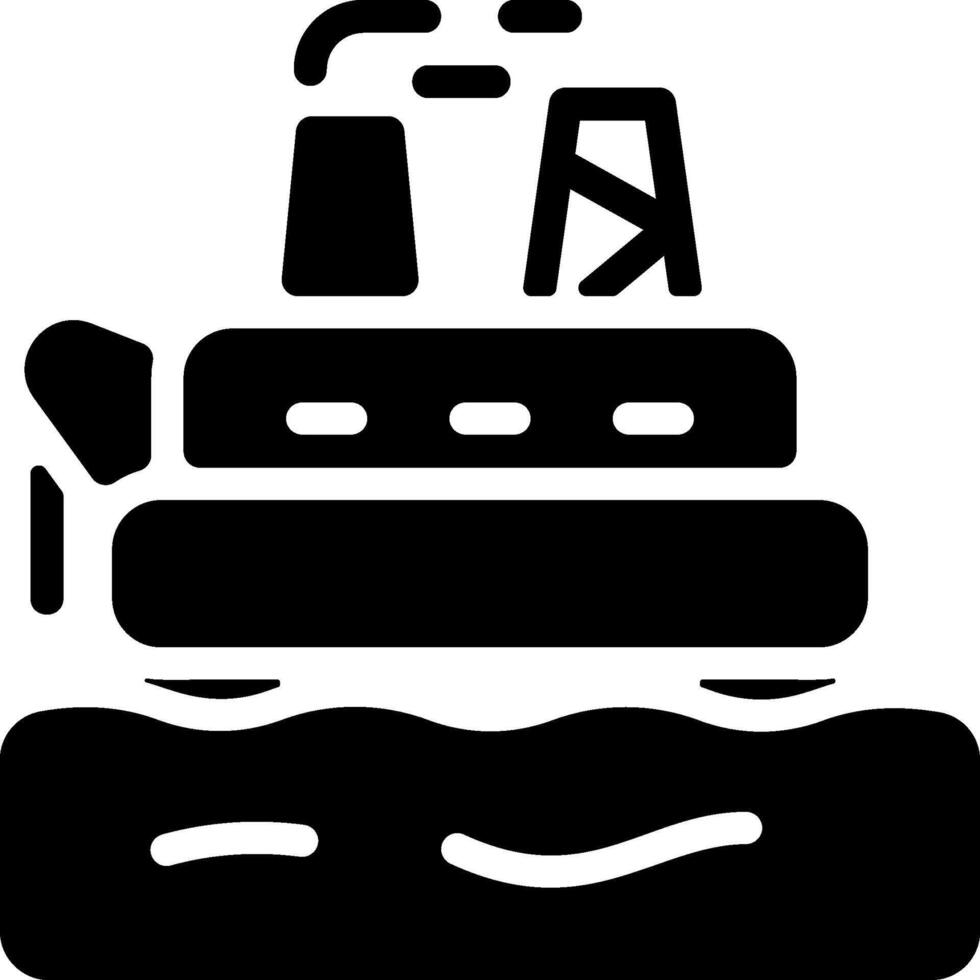 A black and white image of a ship vector