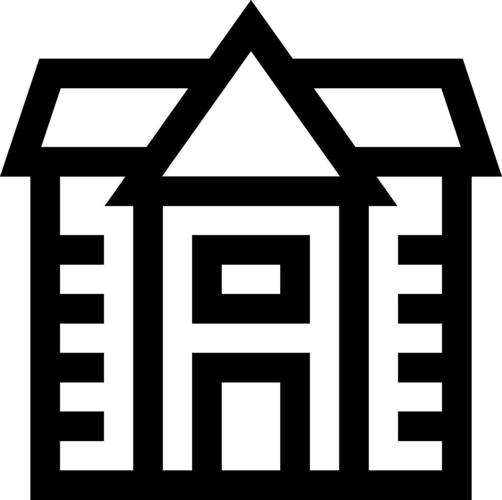 A black and white house icon vector