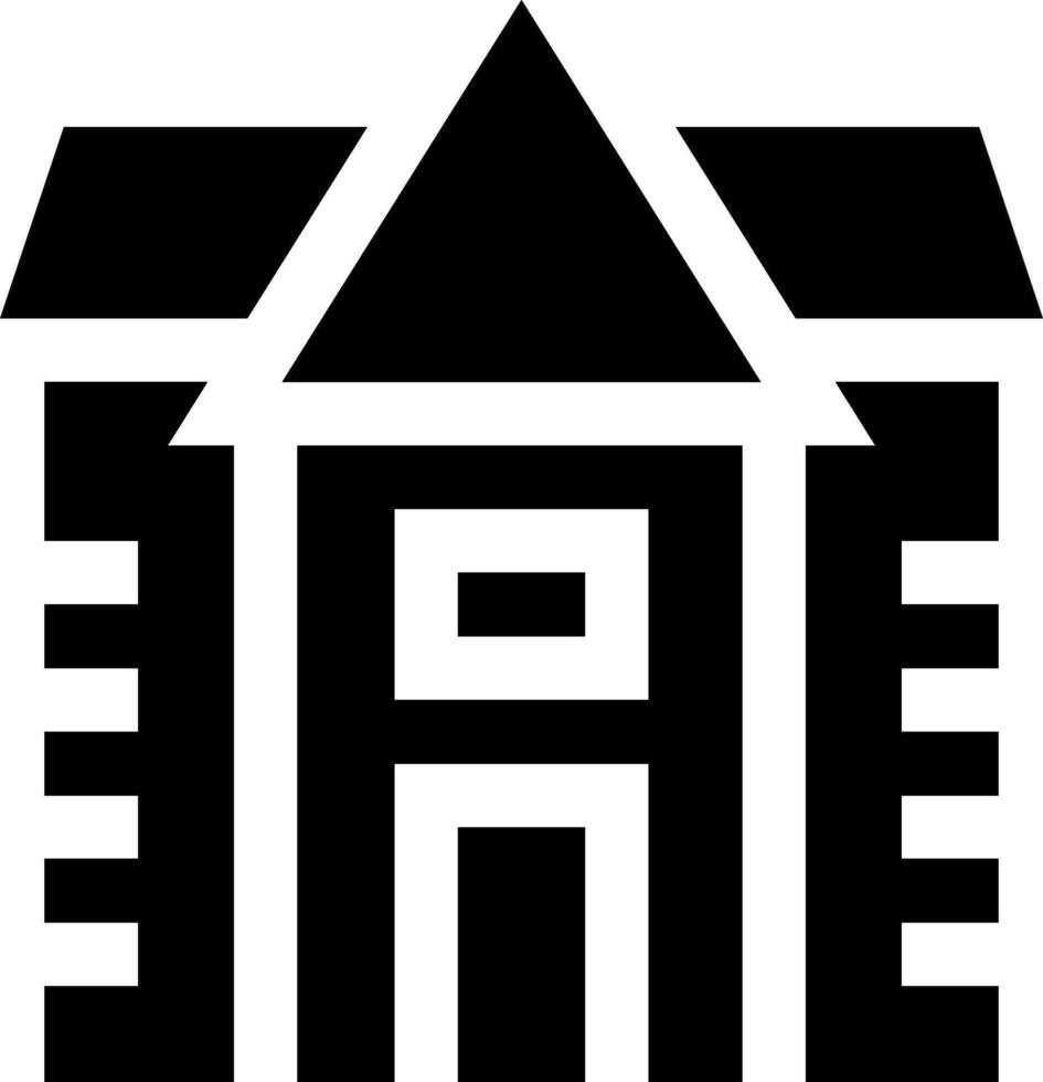 A black and white house icon vector