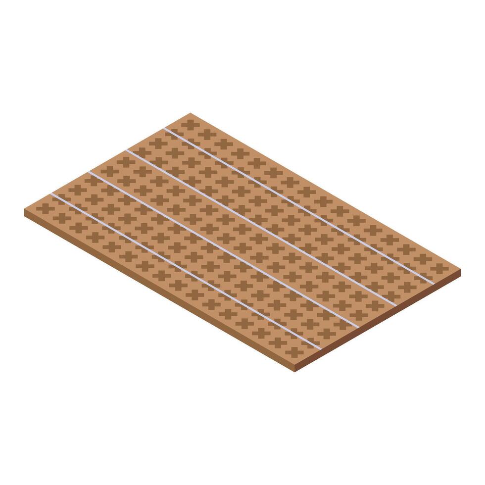 Underfloor heating system with electrical wires installing on construction site vector