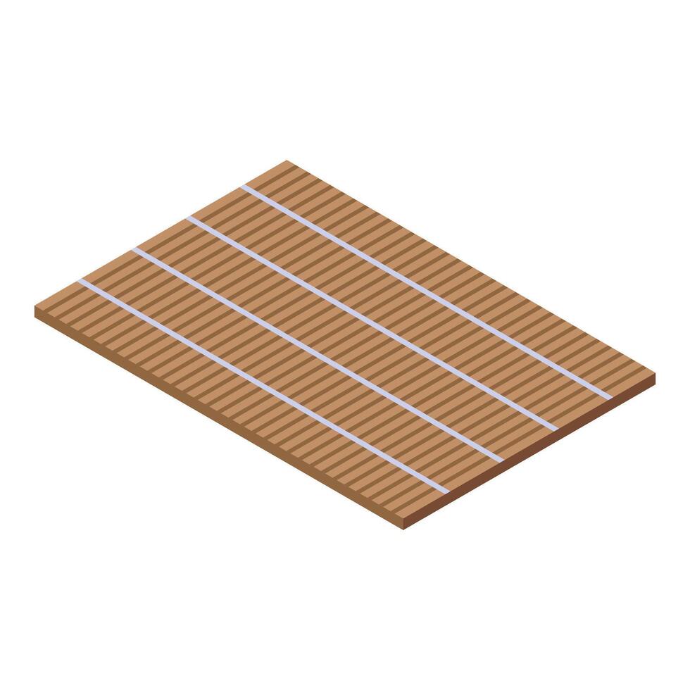 Sushi rolling bamboo mat creating delicious rolls vector