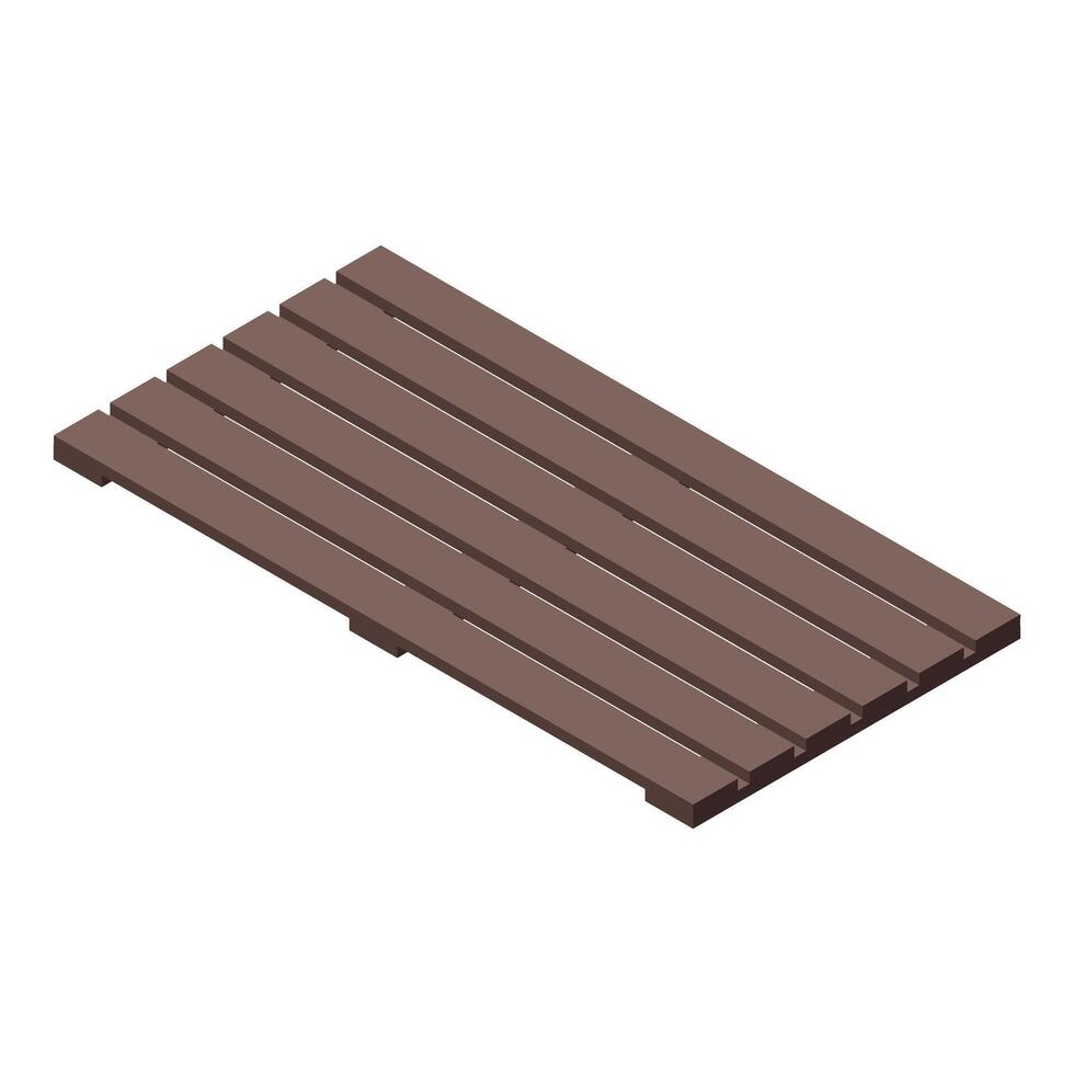 Wooden pallet in isometric view for logistics and transportation vector