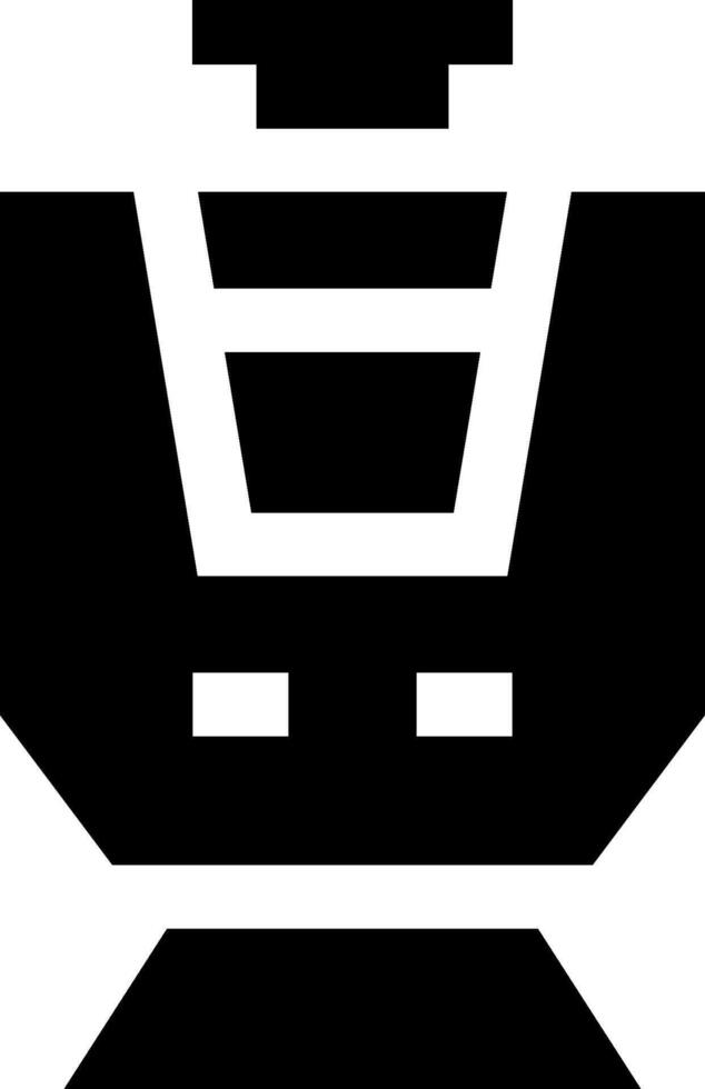 A black and white icon of a computer vector