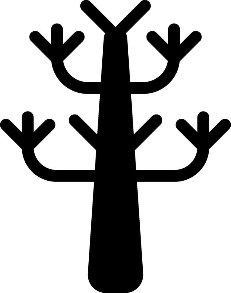 A black tree with branches and leaves vector