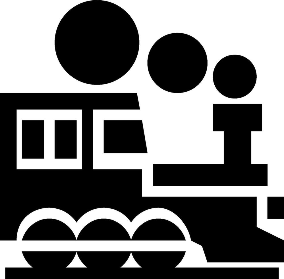 A black and white train icon vector