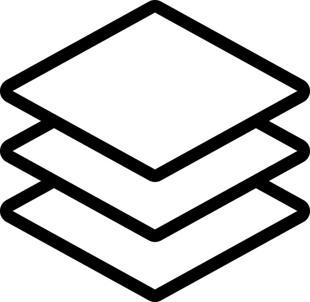 A stack of three stacked boxes on a white background vector